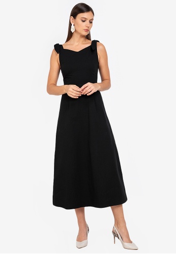 ZALORA WORK Shoulder Tie Maxi Dress 2023 | Buy ZALORA WORK Online | ZALORA  Hong Kong