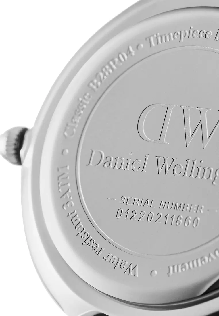 Petite Ashfield 28mm Watch Black dial Mesh strap Sliver Female watch Ladies watch Watch for women DW