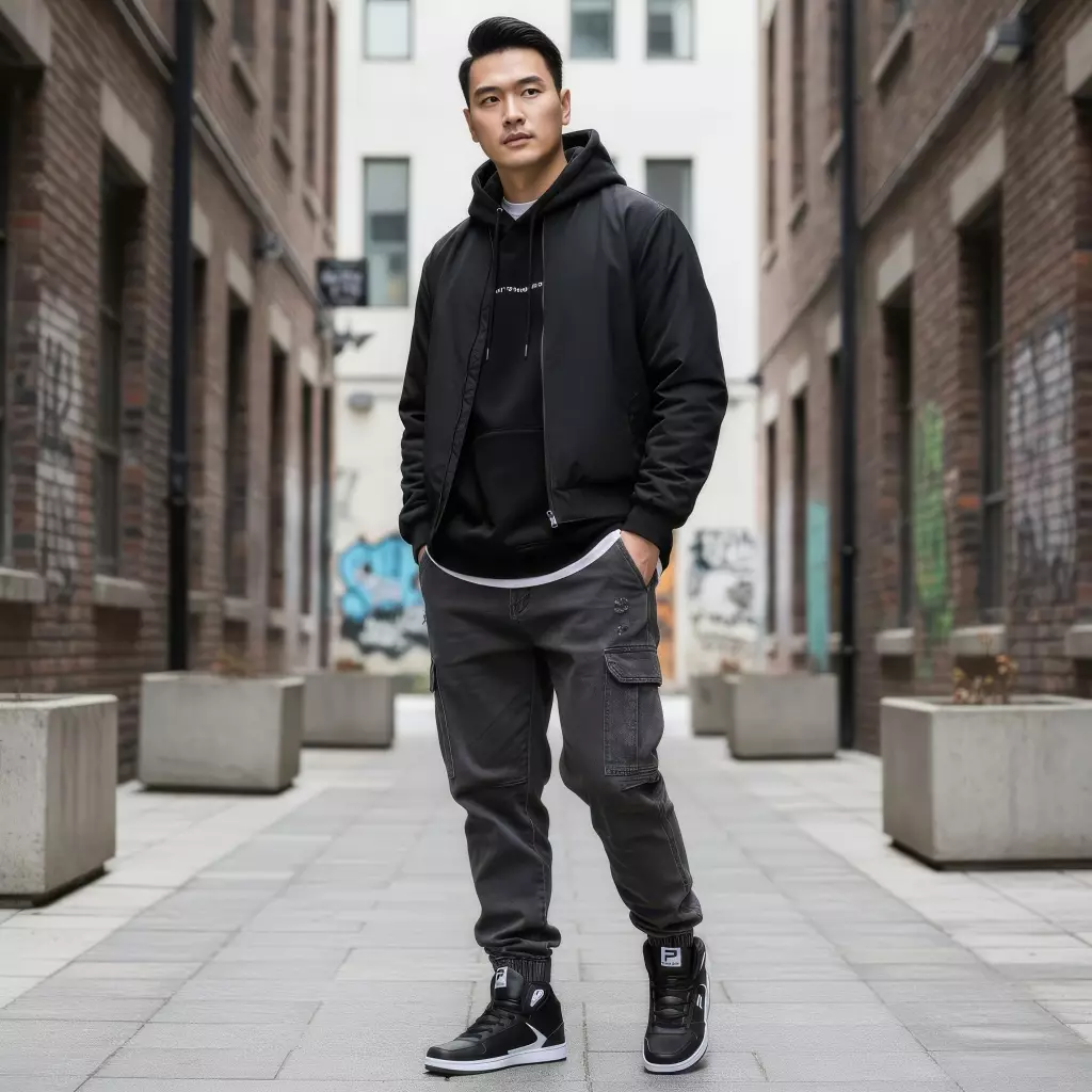 PAULMAY - Sepatu Sneakers Pria Lisbon High - Black White