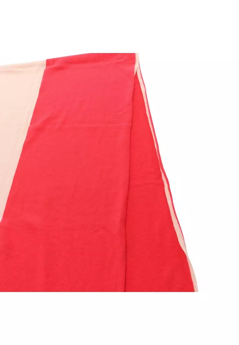 Pre-Loved Chanel coco mark Stall Scarf cashmere pink pink beige