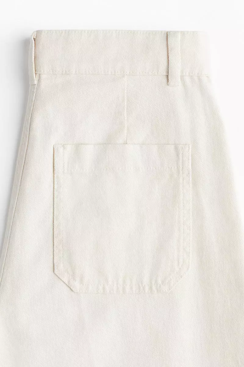 Wide twill trousers