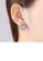 Glamorousky white Fashion and Elegant Geometric Round Stud Earrings with Colorful Cubic Zirconia 632F0AC92B0E4FGS_4