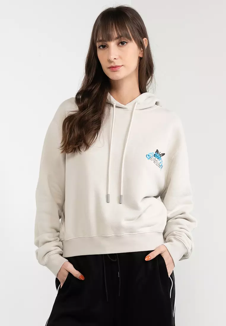 White discount light hoodie