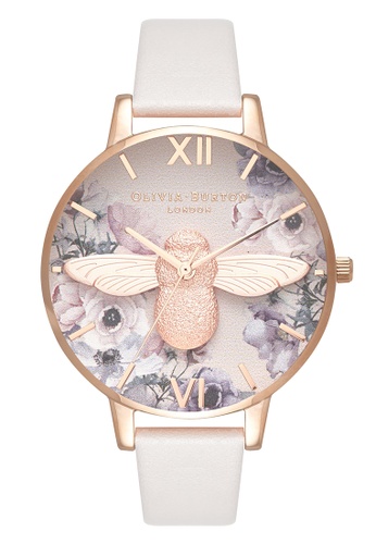 Buy Olivia Burton Watercolour Florals Floral Bee 38 Mm Women S Watch Zalora Hk