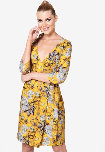Jual Paper Dolls Printed Wrap Dress Original Zalora Indonesia