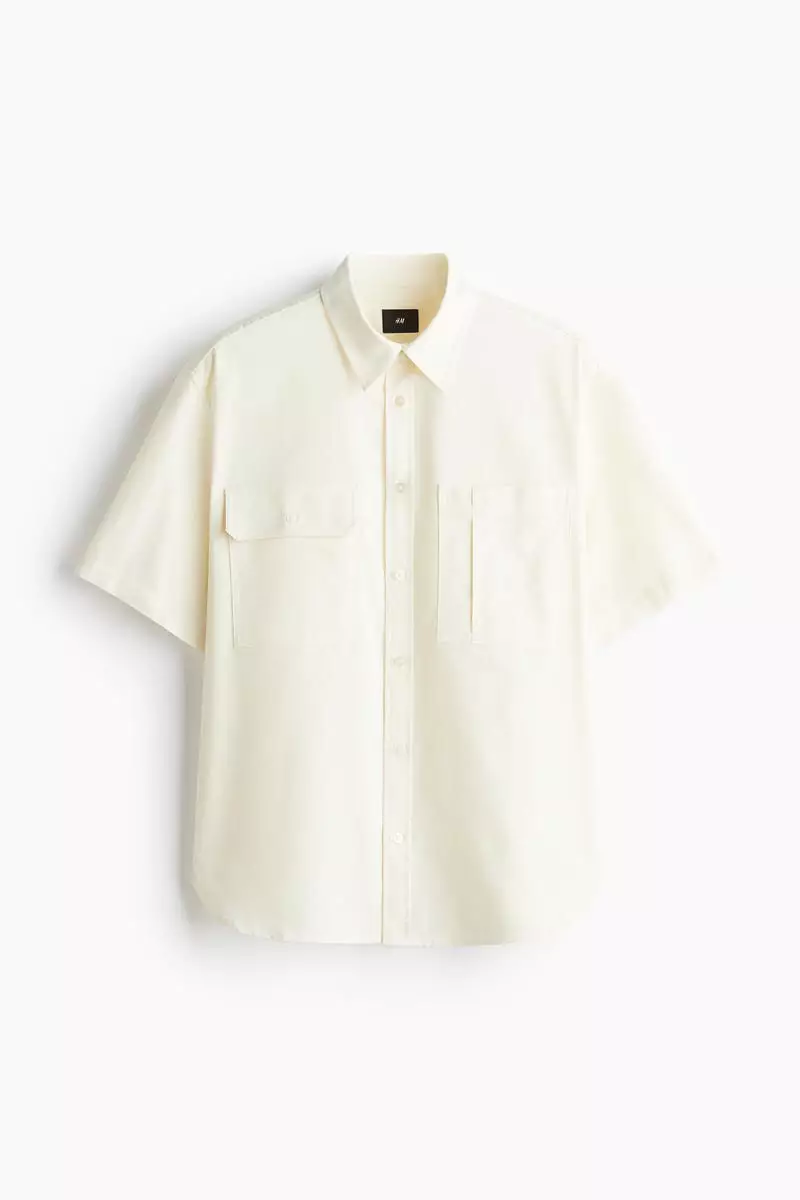 Loose Fit Short-sleeved Oxford shirt
