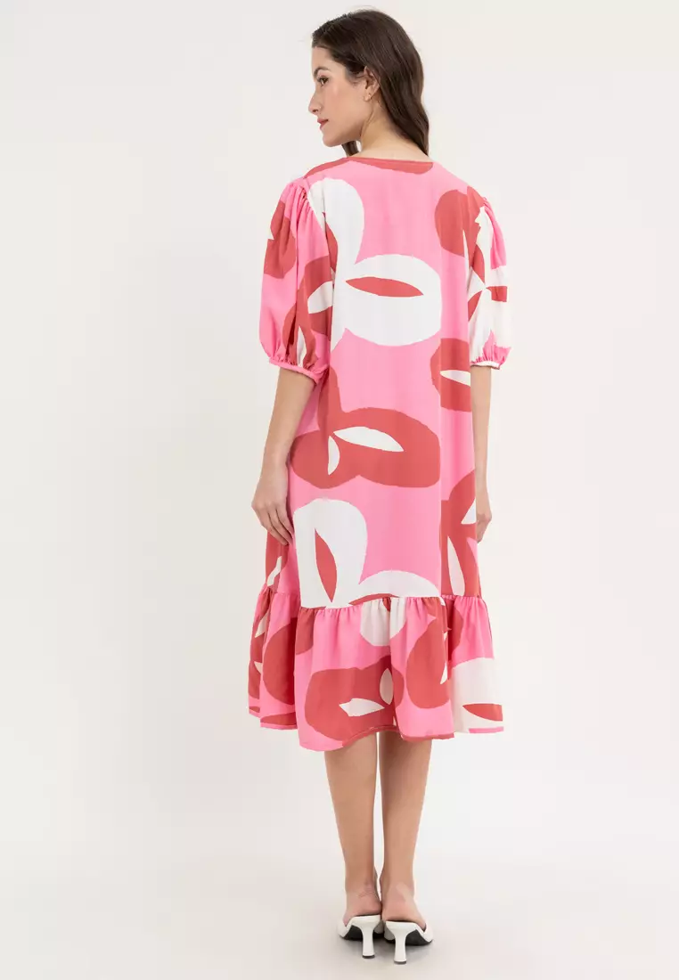 Azalea Abstract Print Dress