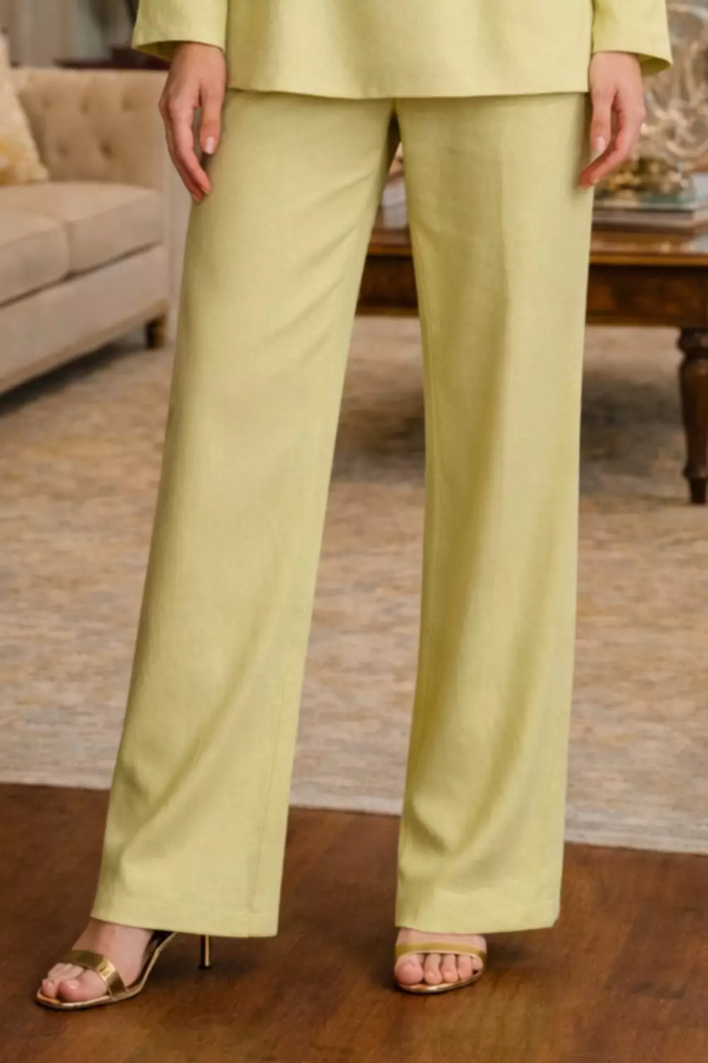 Essentials Lounge Wear Lenin Bottom Olive Green (Only Pants)