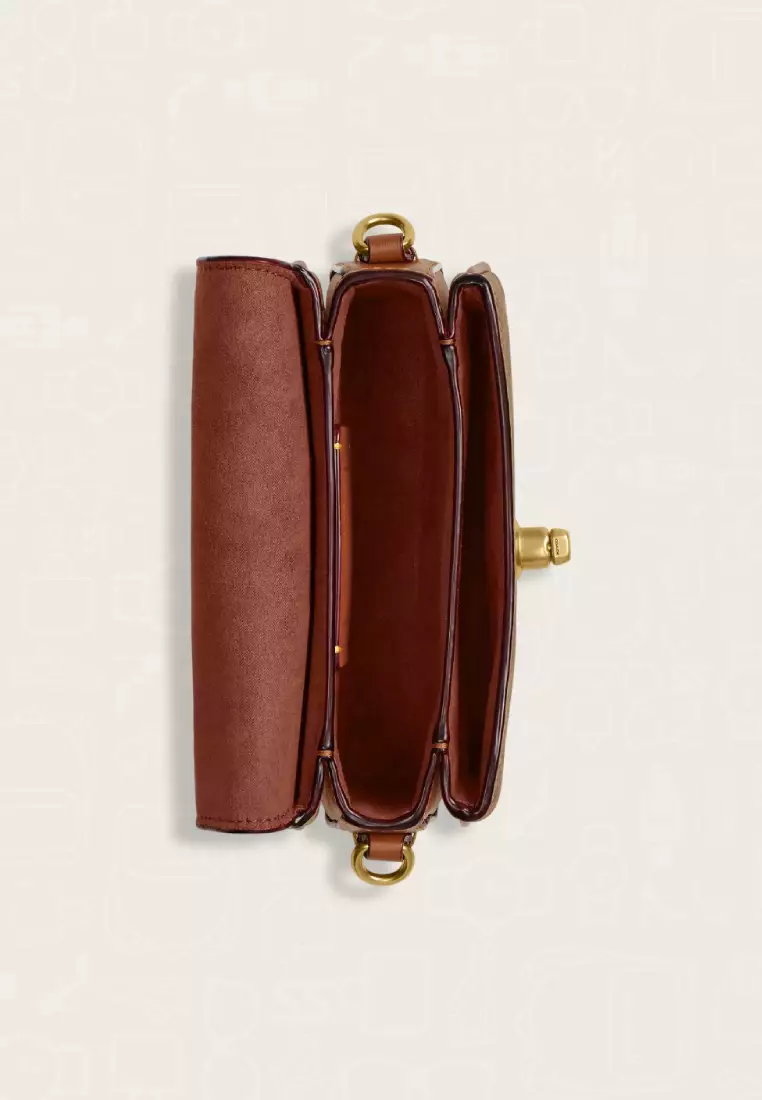 Coach Cassie Crossbody 17 In Signature Canvas Tan Rust