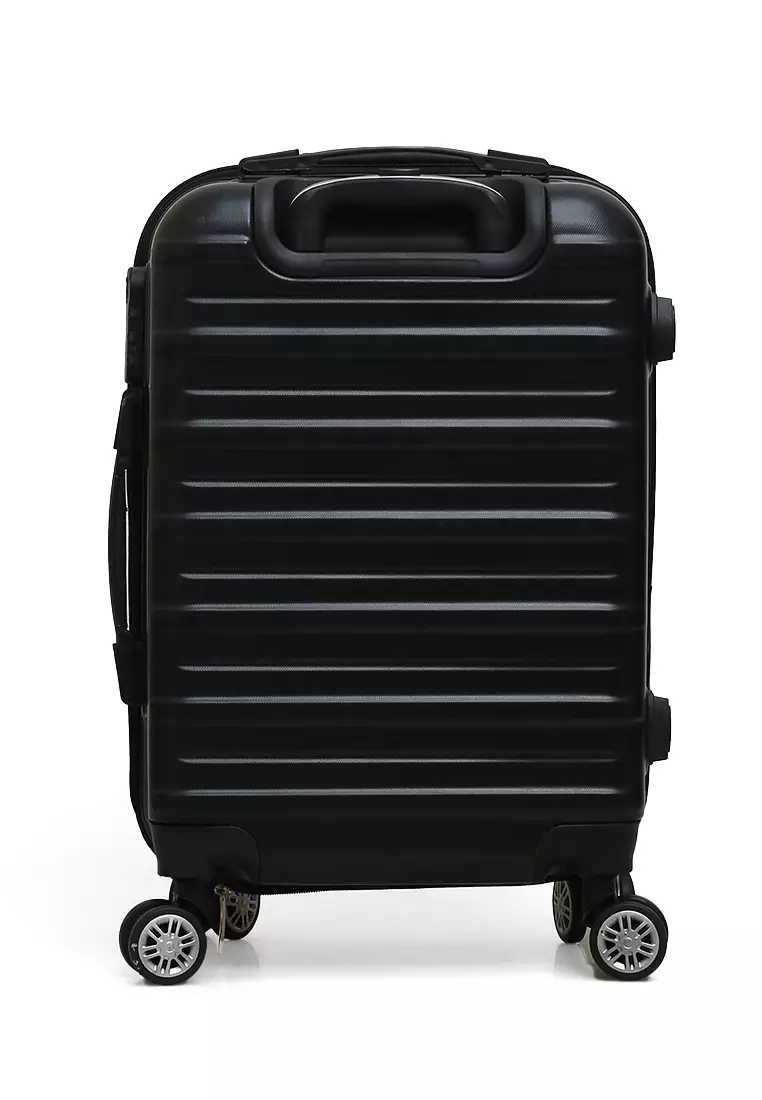 Carlton Tas Koper Fashion Unisex Size 20 Inch Suitcase Number Code Lock Material Fiber ABS ORIGINAL - Black