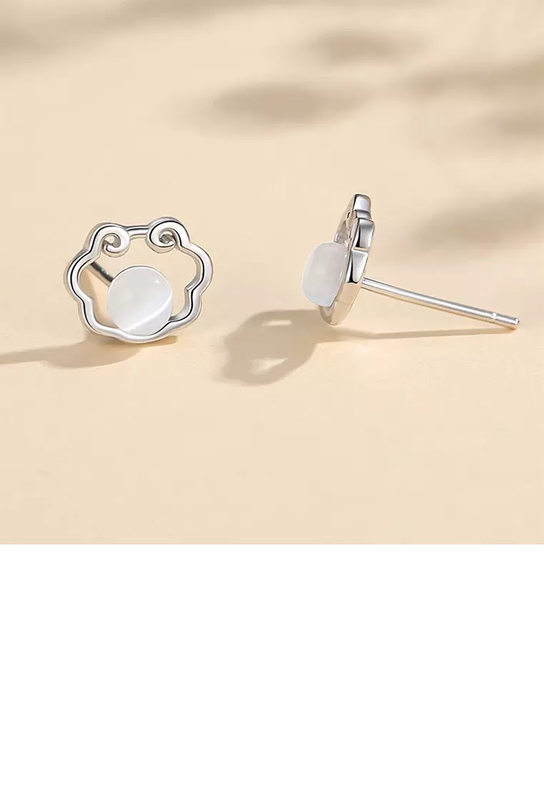 Buy Mooclife 925 Sterling Silver Simple Vintage Ping An Lock Imitation ...