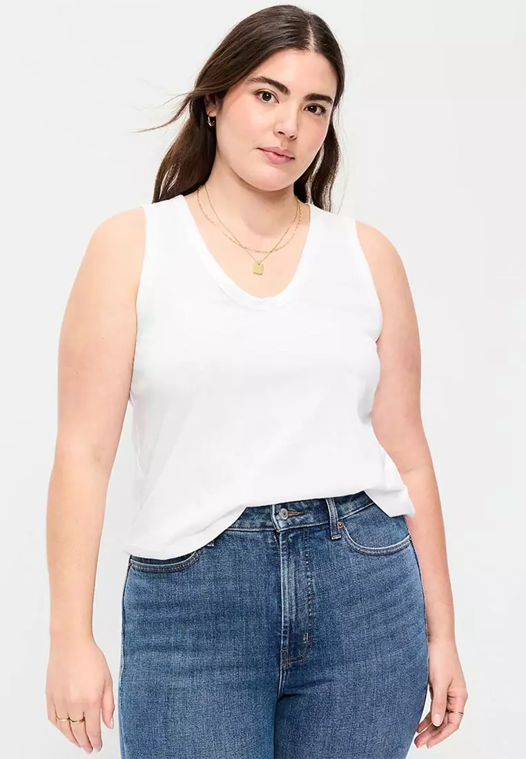 Relaxed Scoop-Neck Tank Top
