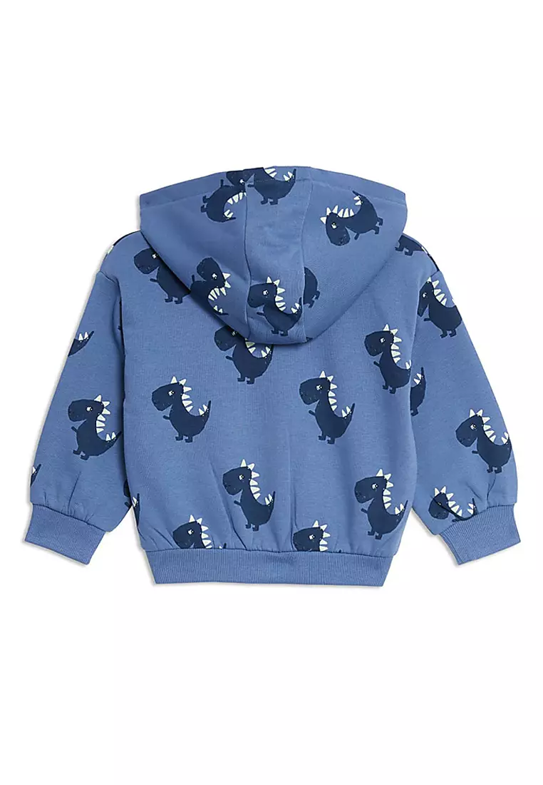 Cotton Rich Dinosaur Zip Hoodie