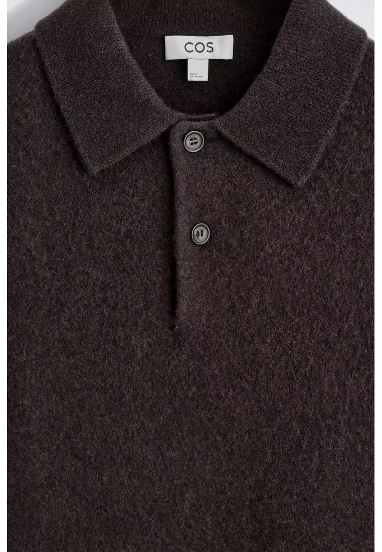 BRUSHED-WOOL POLO SHIRT