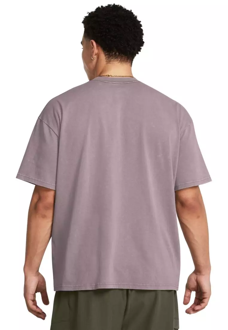 Under Armour Men's UA Heavyweight Oversized Logo Wash Short Sleeve