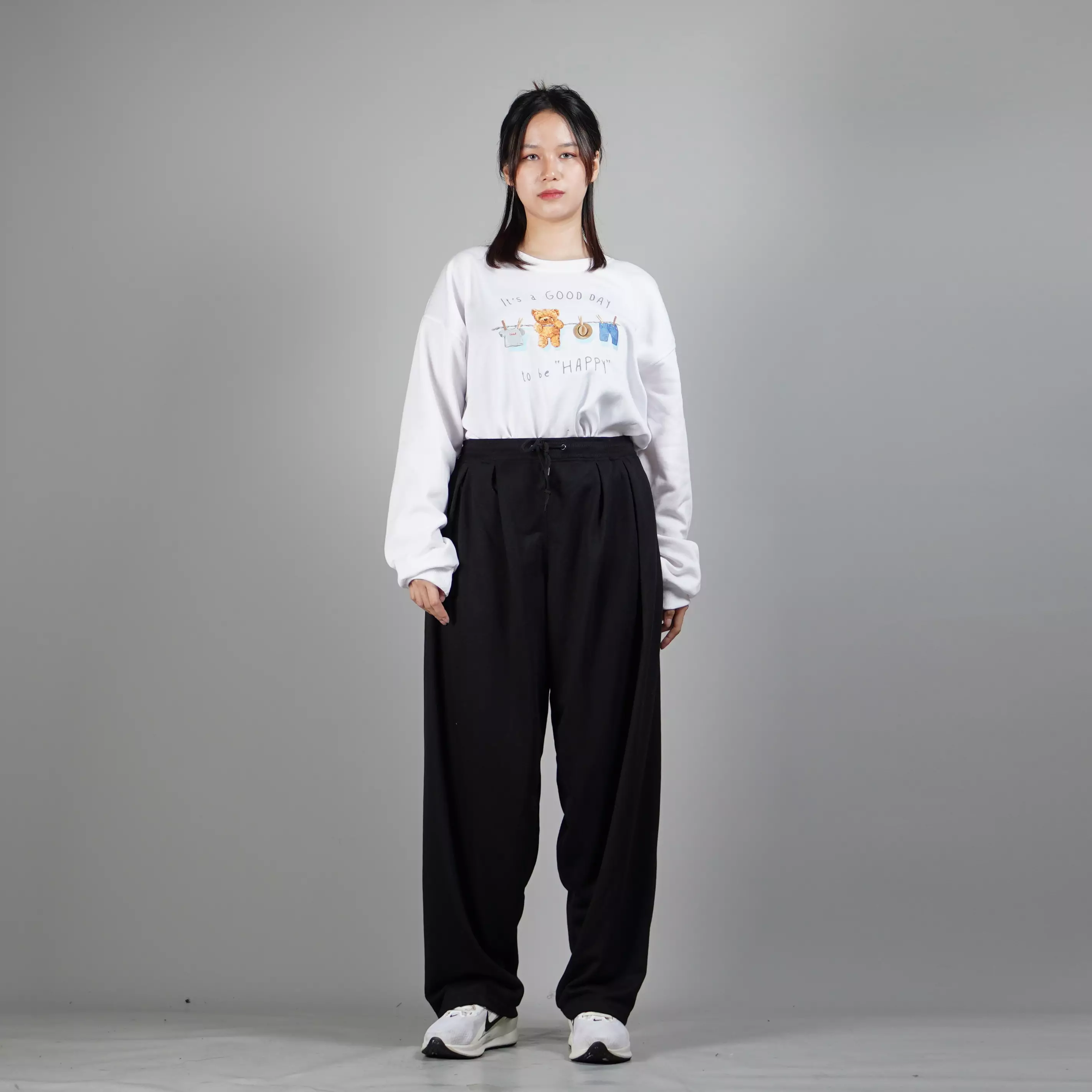 BAGGY PANTS Celana Wanita Baggy Celana Panjang Baggy Celana Baggy Pants Wanita - HITAM