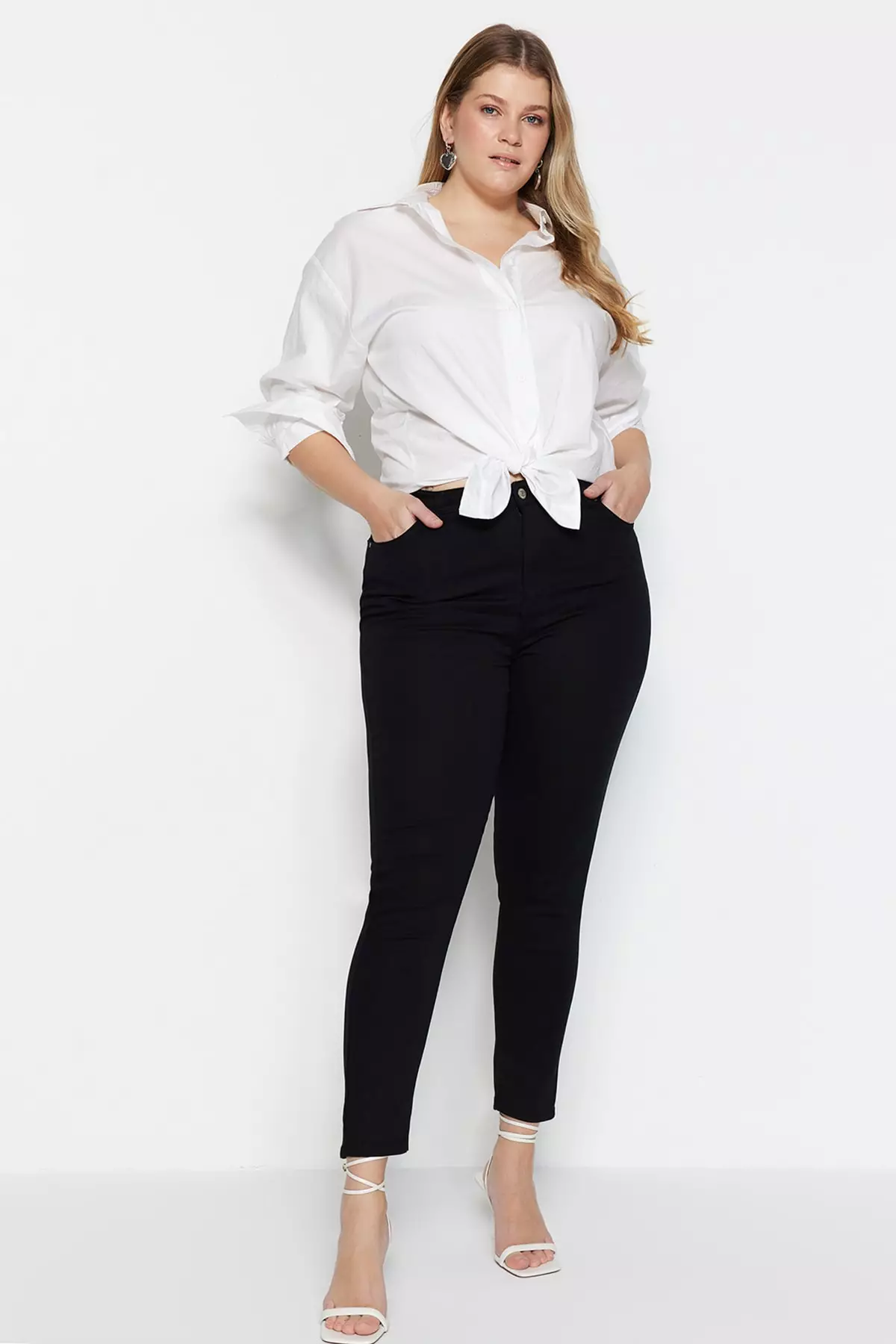 High Waist Flexible Skinny Jeans