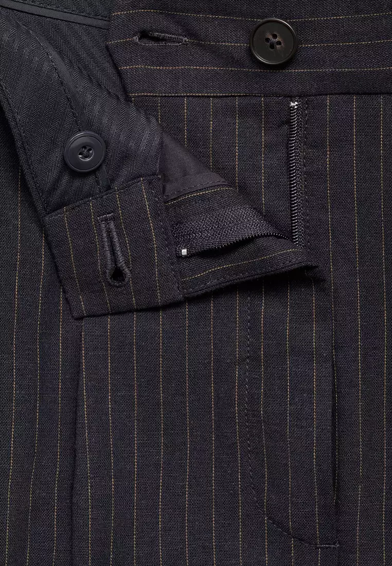 Straight-Fit Suit Trousers