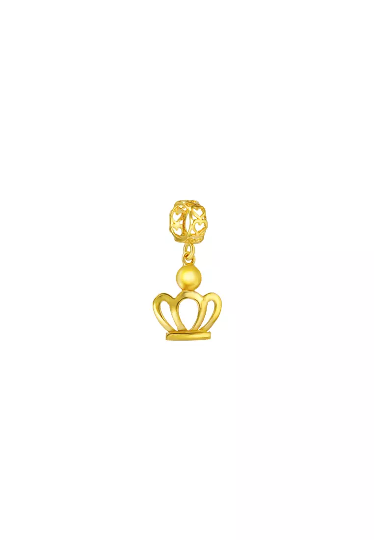 TOMEI Dangling Crown Charm, Yellow Gold 916