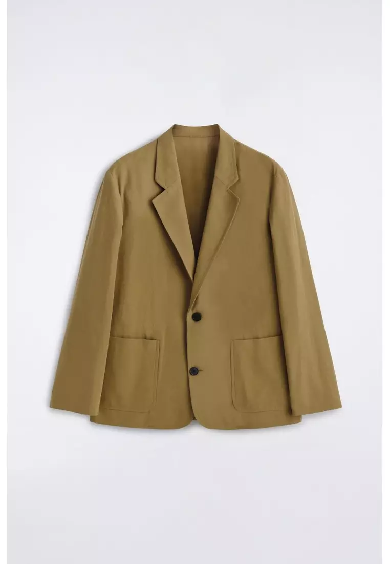 UNSTRUCTURED COTTON BLAZER