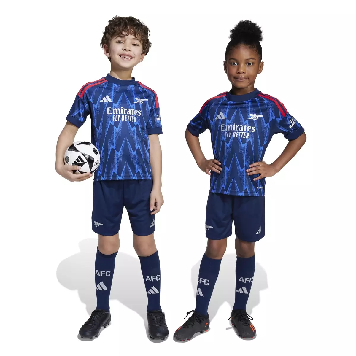 ADIDAS Arsenal 25/26 Away Mini Kit Kids JI9527 - Set Jersey Anak (Biru)