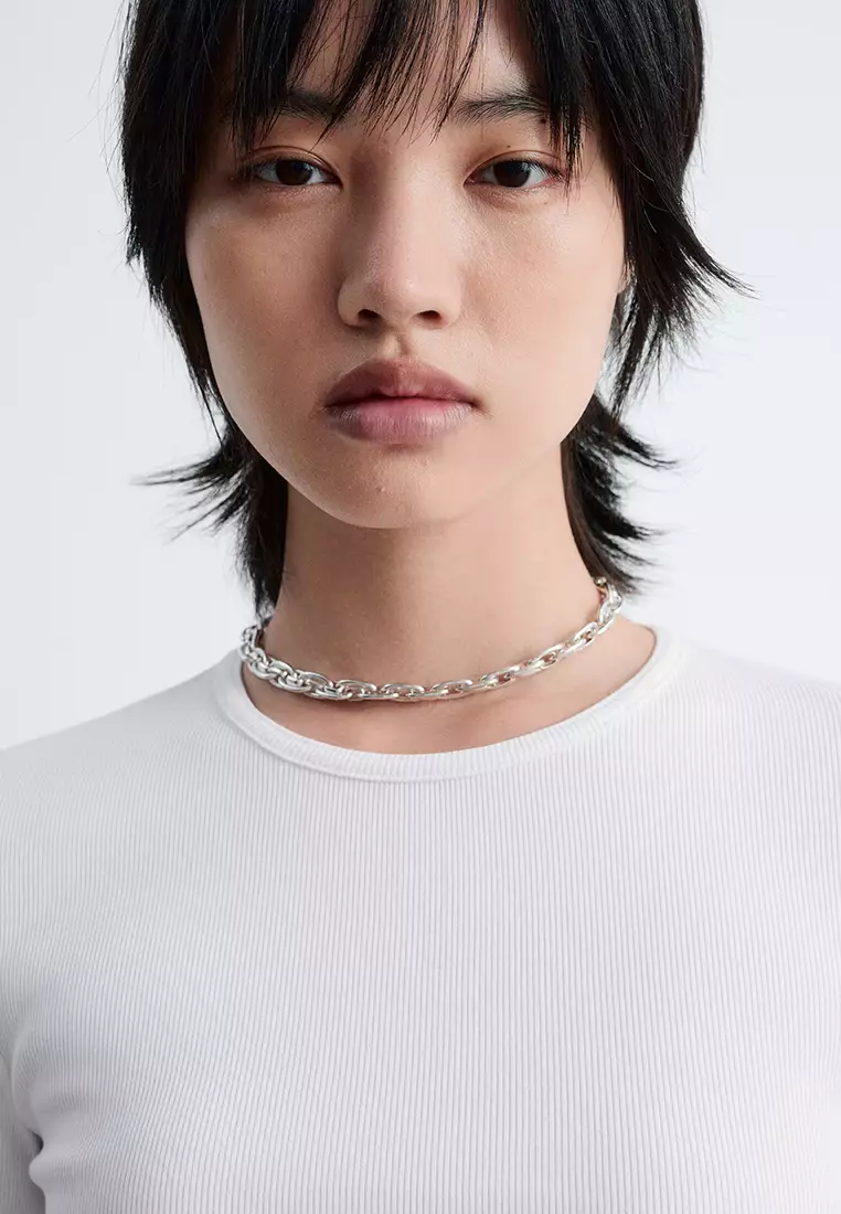 Ribbed Long-Sleeves Top