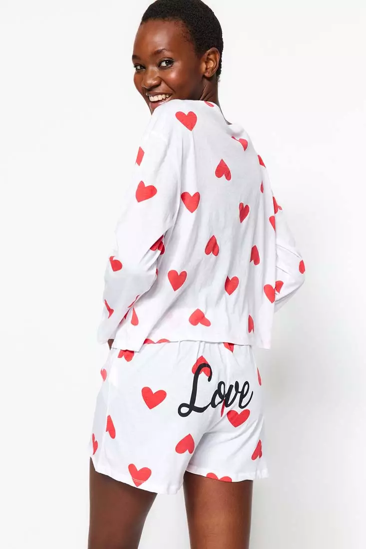 Buy Trendyol Heart Pajamas Set 2025 Online | ZALORA Philippines