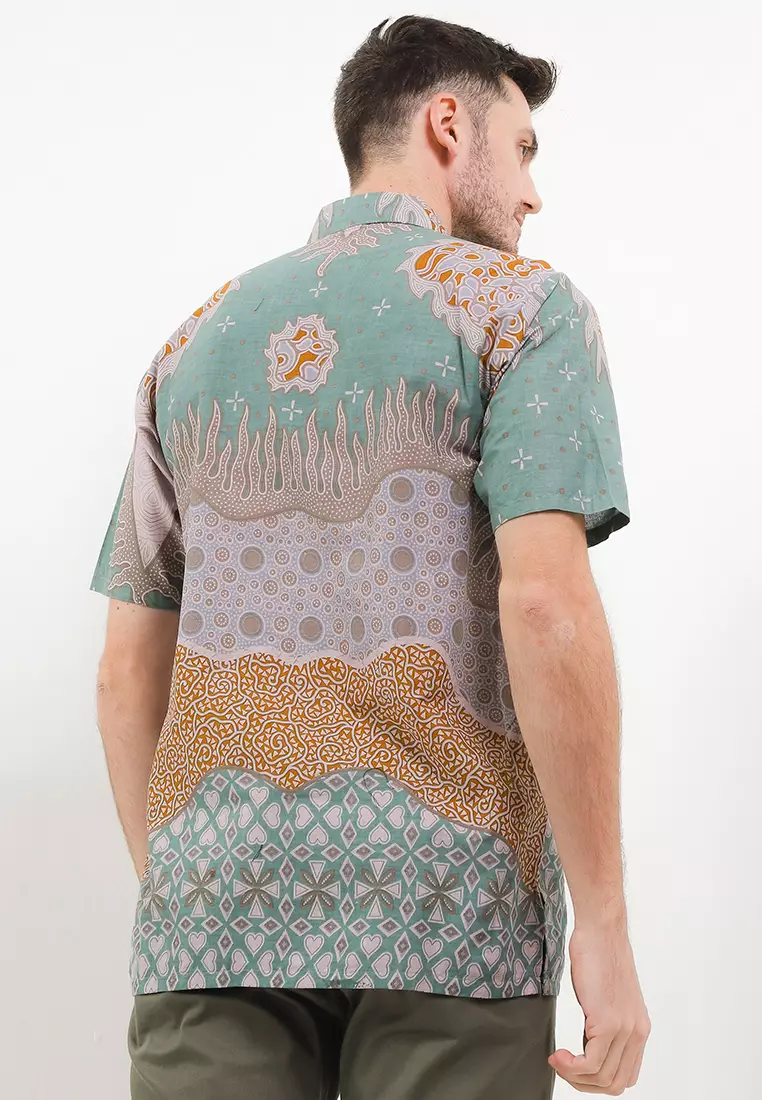 Turkey Kemeja Batik Premium Pria Casual Modern Lengan Pendek