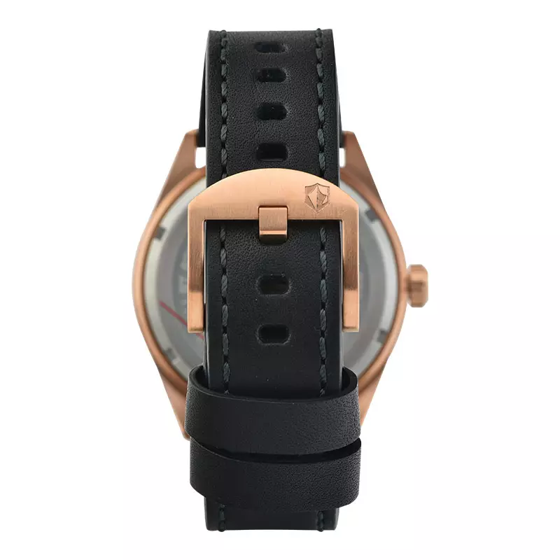 Jam Tangan Pria Expedition Chronograph E 6832 MS LRGBA Men Black Dial Black Leather Strap