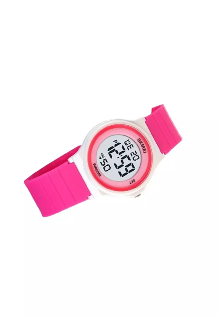 Jam Tangan Wanita 2303 Digital Rubber ORIGINAL - Rose Red