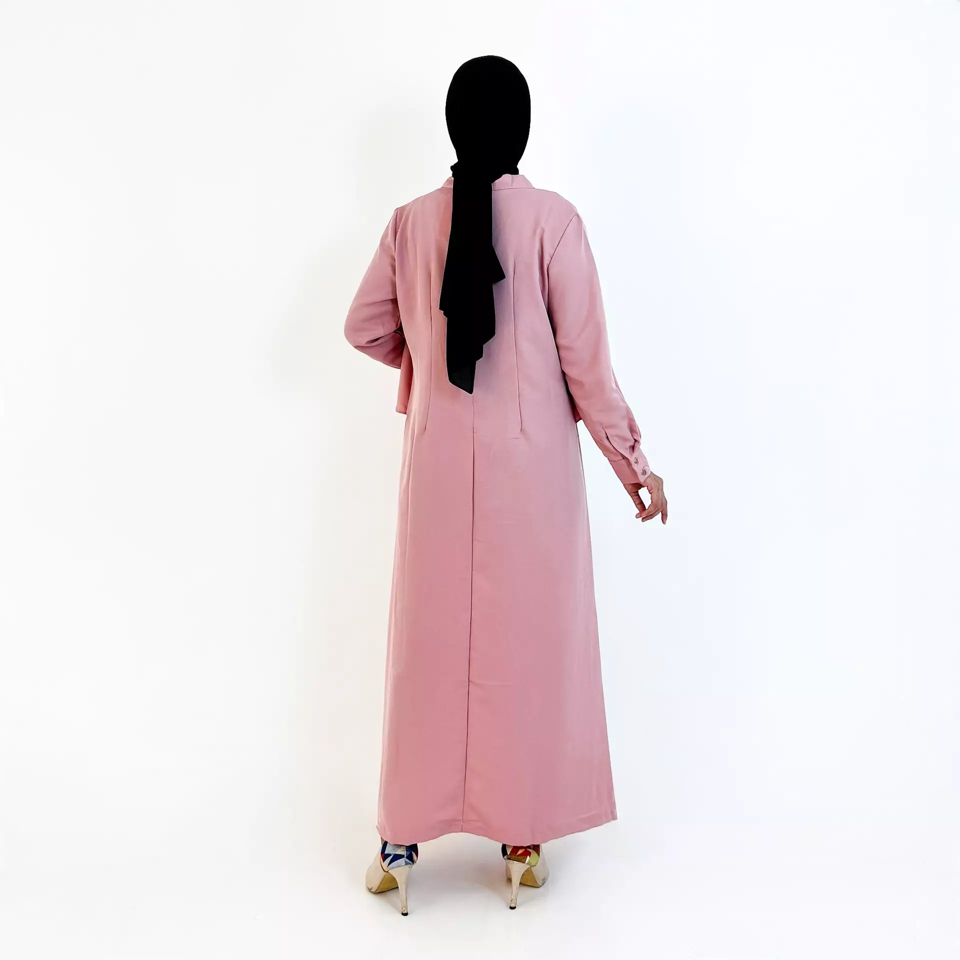 Tia Long Dress (Gamis Panjang Wanita) Pink