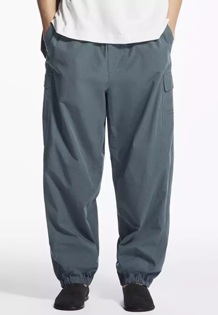 COS コス WIDE-LEG CARGO TROUSERS WIDE-LEG FLUID CARGO TROUSERS ワイドレッグカーゴパンツ ネイビー