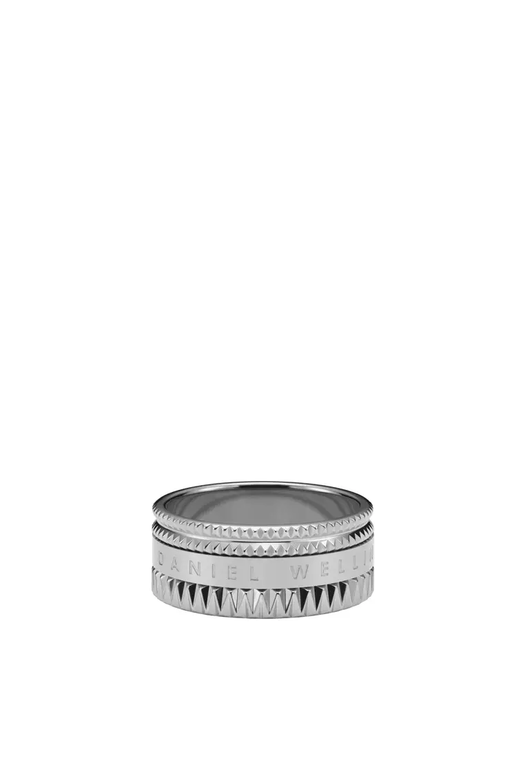 Elevation Ring Sliver - Unisex Ring - Couple Rings - Stainless steel Enamel Ring for Women and Men - DW Official
