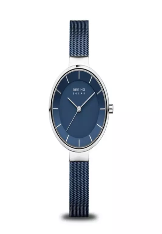 Women's Blue Steel Mesh Bracelet and Blue Dial Solar Watch - 14631-307
