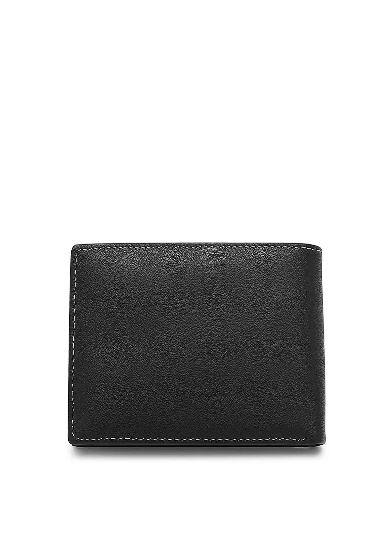 Men's Genuine Leather RFID Blocking Fortune Wallet - Black