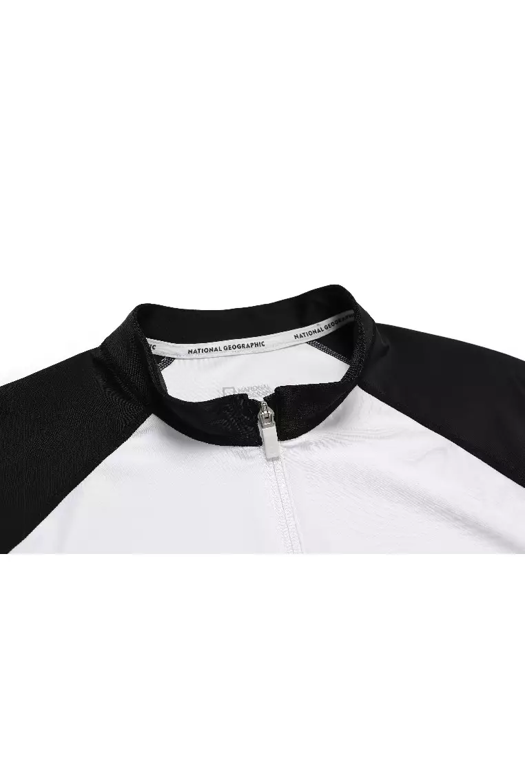 Unisex Color Block Zip Up Rashguard