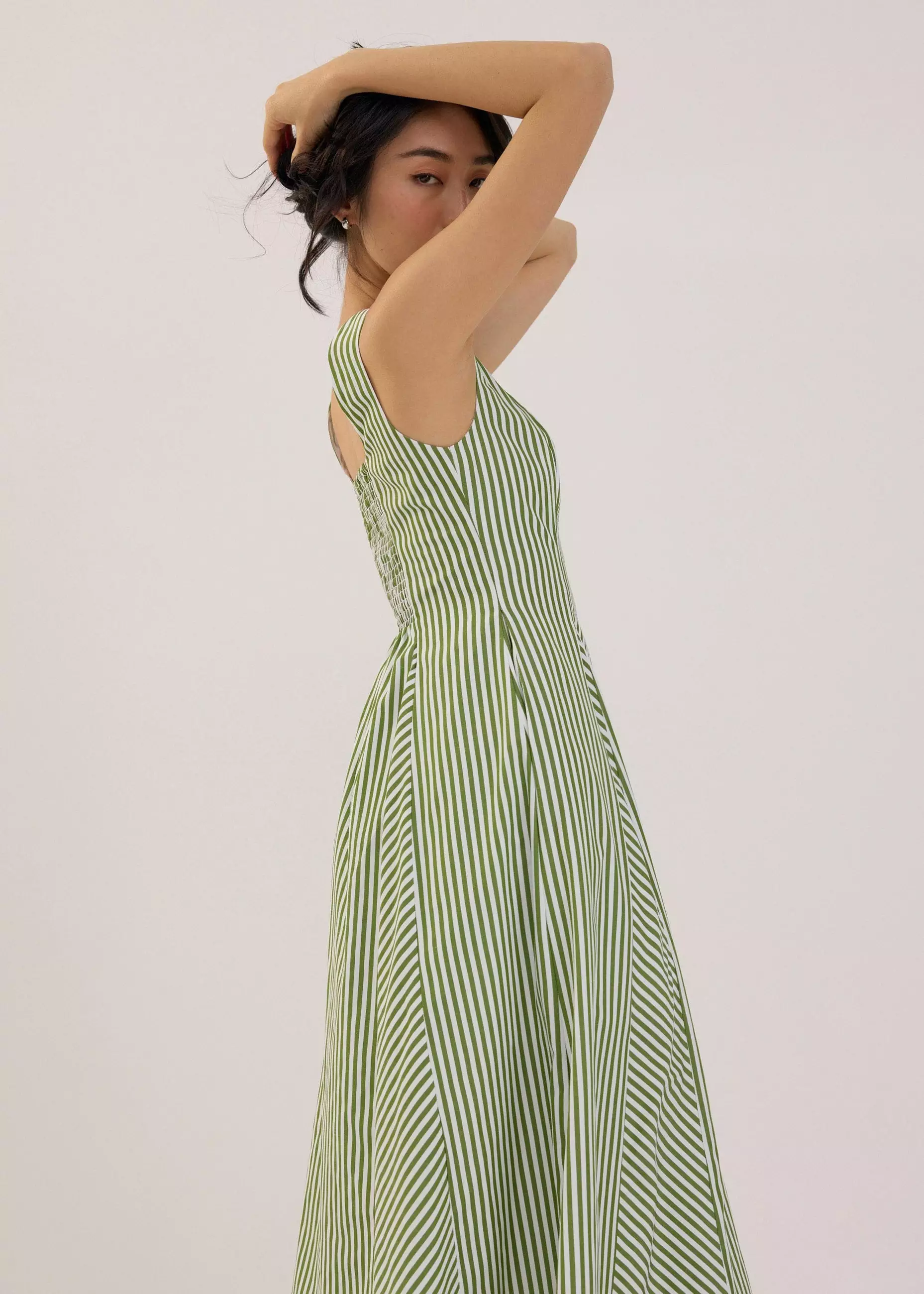 Dress Wanita - Scoop Neck Fit & Flare Midaxi Dress