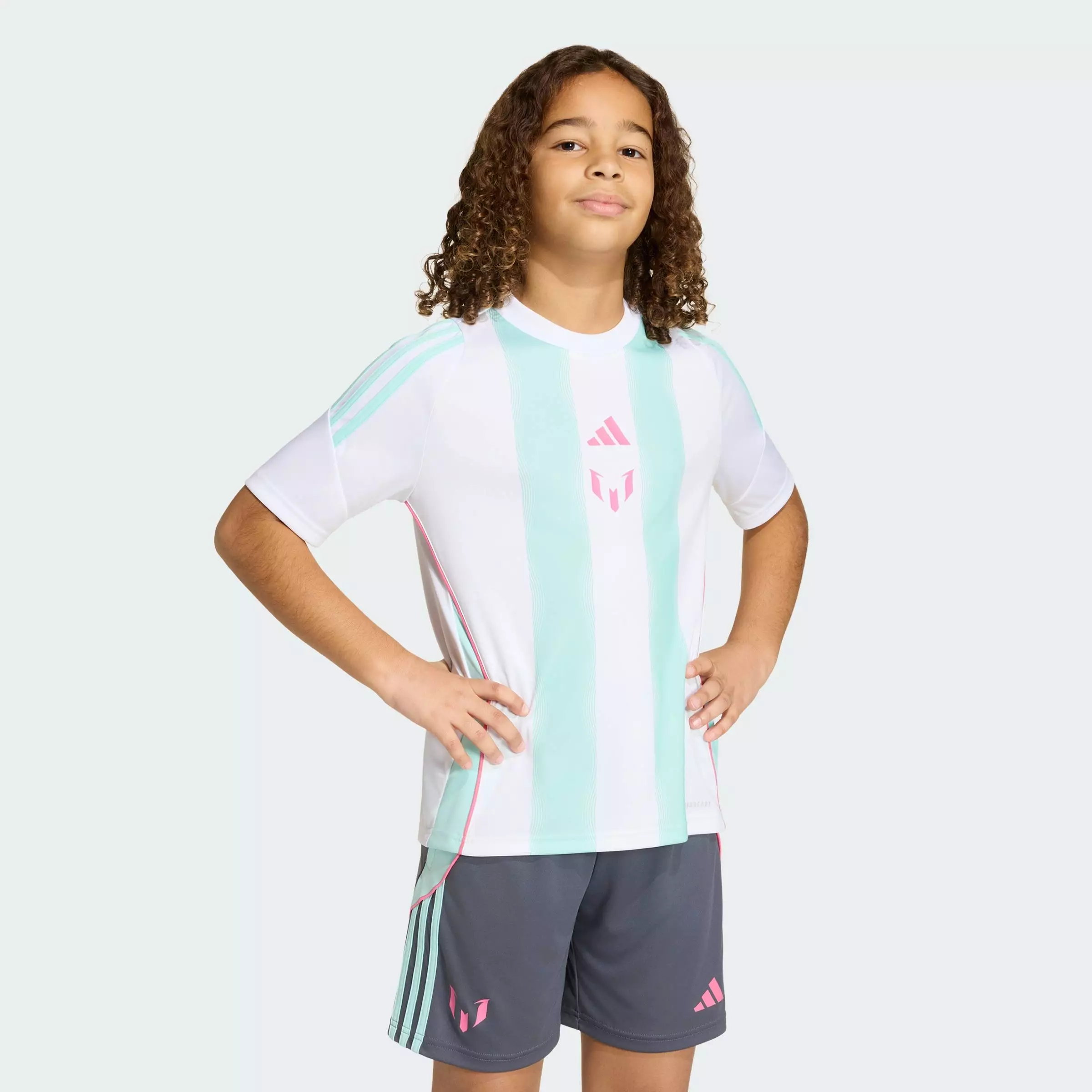 Football Messi Training Jersey Kids Unisex White KD6405