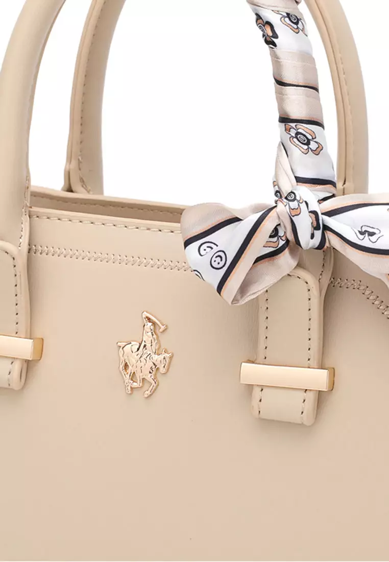 Women's Top Handle Bag / Sling Bag / Crossbody Bag - Beige