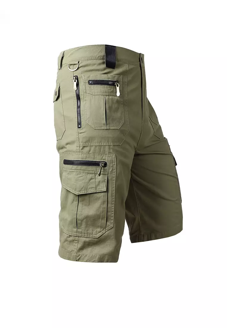 Mens cargo shorts on sale with zip pockets