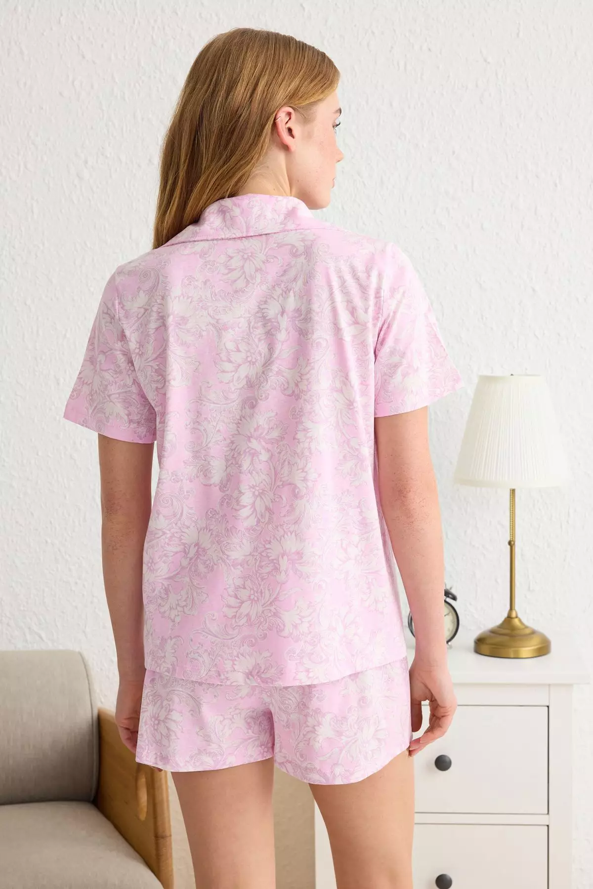 2 Pack Rosa Ethnic Pattern Short Loungewear Regular Pajama Set