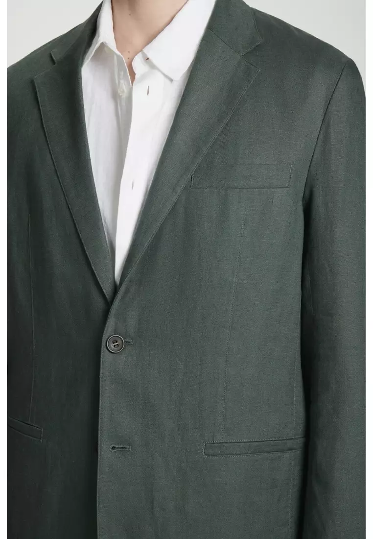 SINGLE-BREASTED LINEN BLAZER