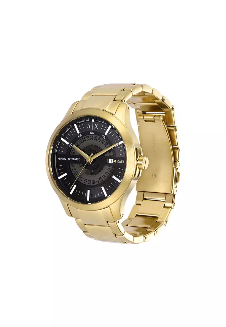 Hampton Automatic Quartz Gold Stainless Steel Watch AX2443