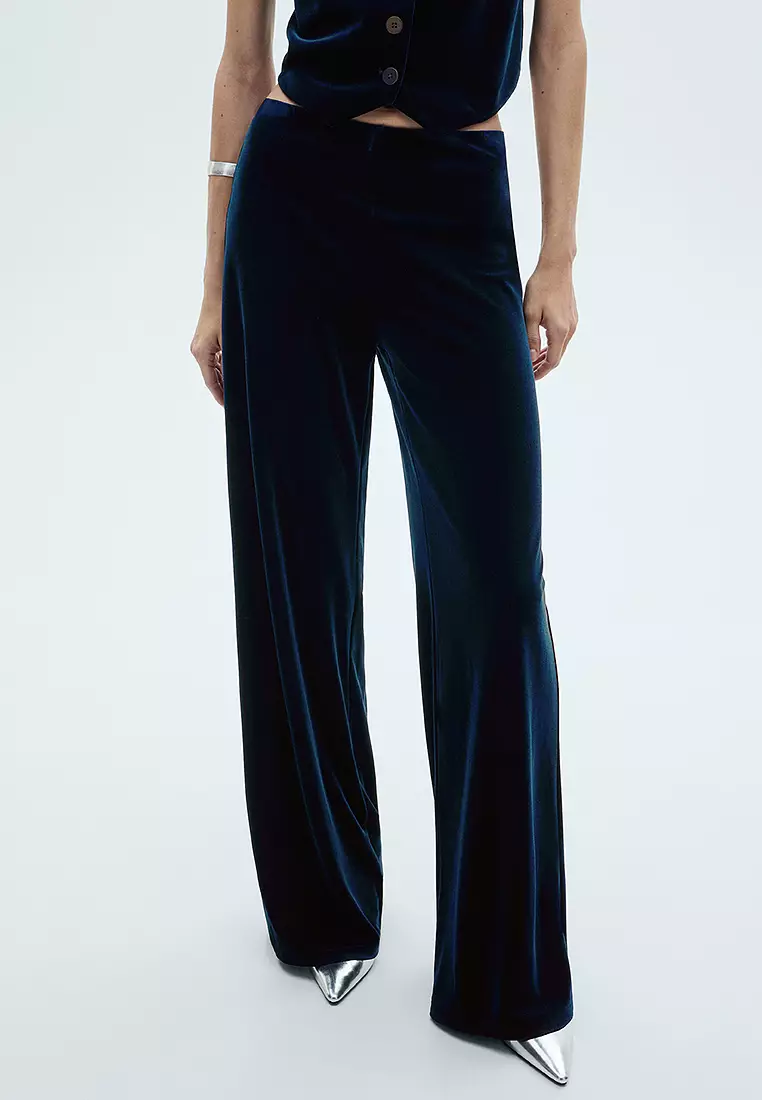 Mango velvet trousers hotsell