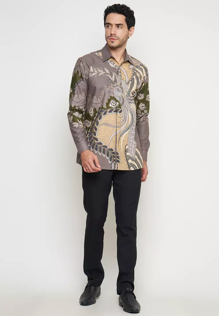 Slimfit Akash Kemeja Batik Pria Lengan Panjang