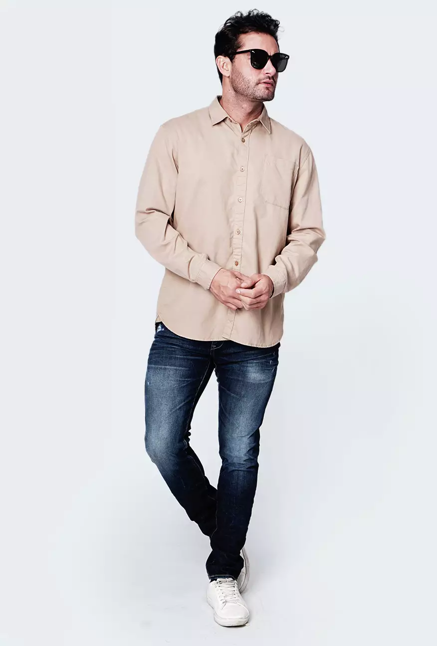 Kemeja Pria Ottoman Cream