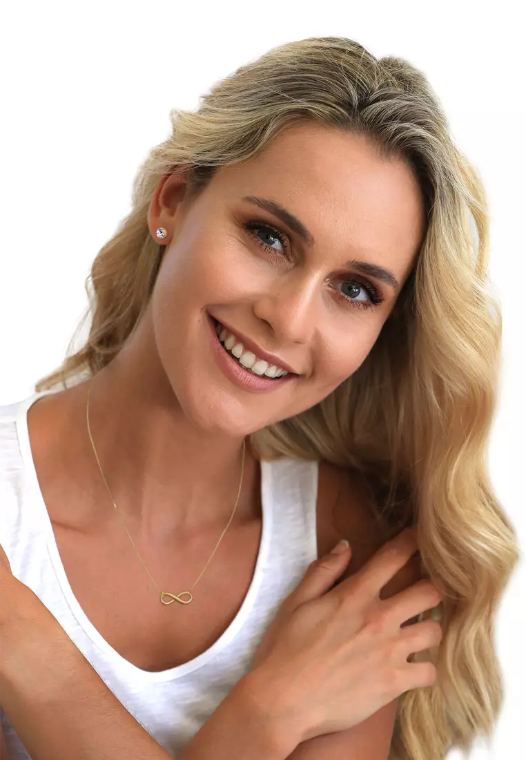 Necklace Earrings Crystals with Infinity