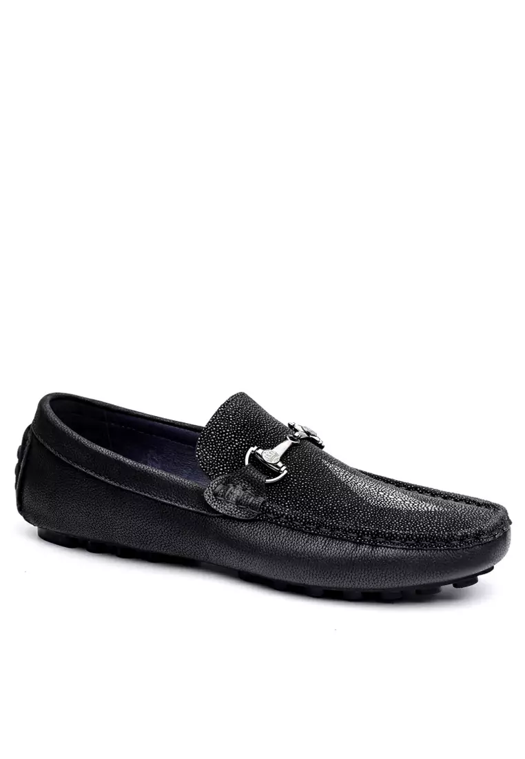 Embossed Cowhide Loafers & Boat Shoes YY9705