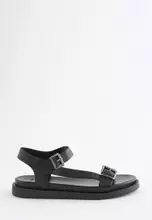 Chunky black hot sale buckle sandals
