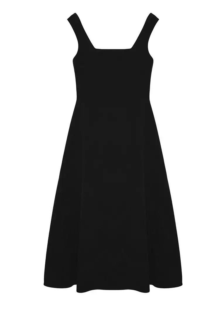 Square Neck Midi Dress